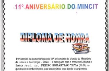 Diploma de Honra – MINCIT – 2008